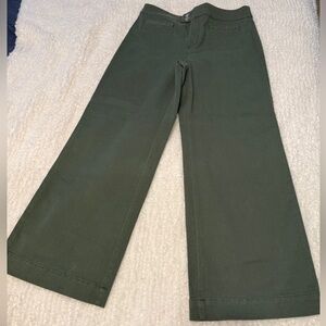 NWT LOFT The Palmer Wide Leg Pants in olive size 10